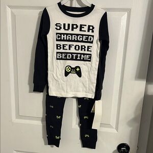 Carter's Super Charged Pajama Set - Black and White